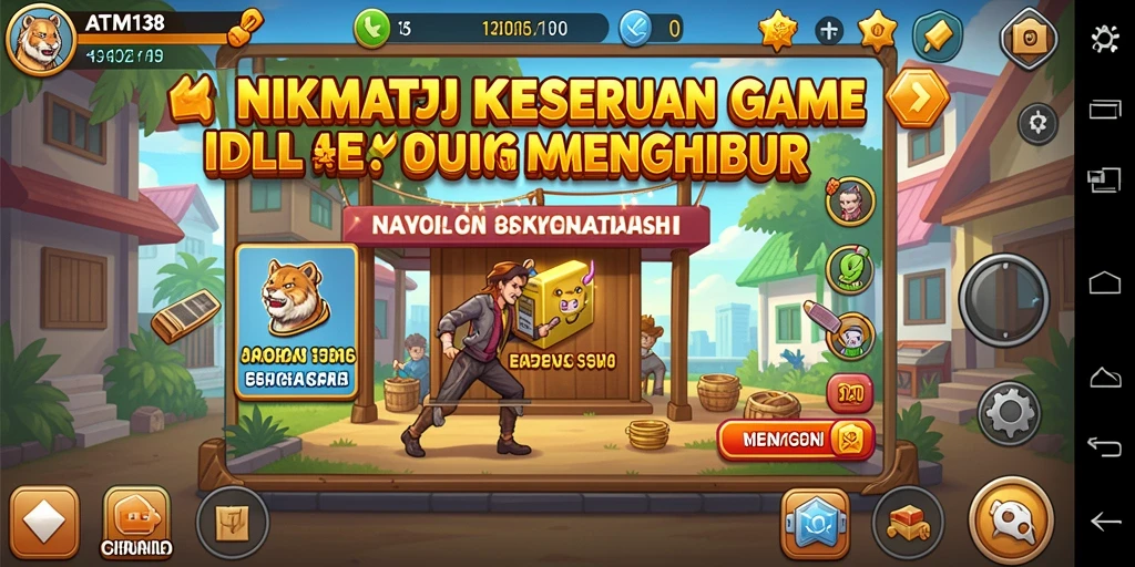 Screenshot gameplay ATM138 menampilkan momen saat bisnis sedang berkembang.