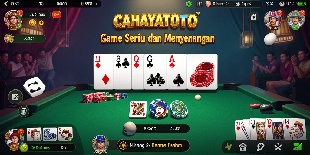 Gameplay Domino seru di CAHAYATOTO dengan desain grafis menarik.