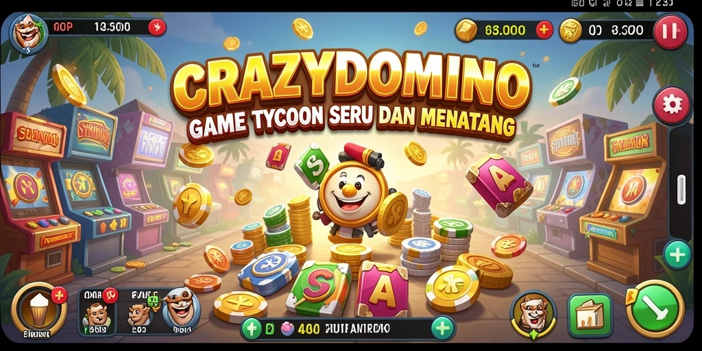 Screenshot yang menampilkan gameplay seru dan strategi dalam CRAZYDOMINO.