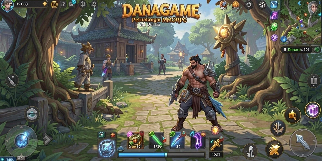 Tampilan gameplay menarik dengan pertempuran seru di <strong>DANAGAME</strong>.
