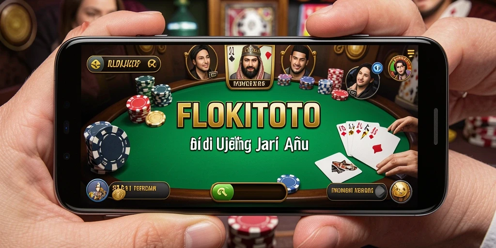 Screenshot gameplay menunjukkan aksi seru permainan Poker FLOKITOTO.