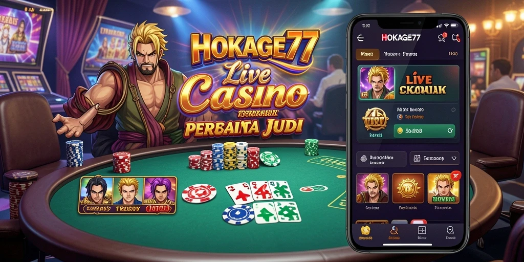 Screenshot HOKAGE77 menampilkan dealer live yang ramah dalam permainan kasino.