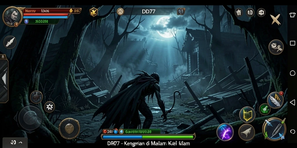 Tangkapan layar gameplay menampilkan momen menegangkan dari IDR77.