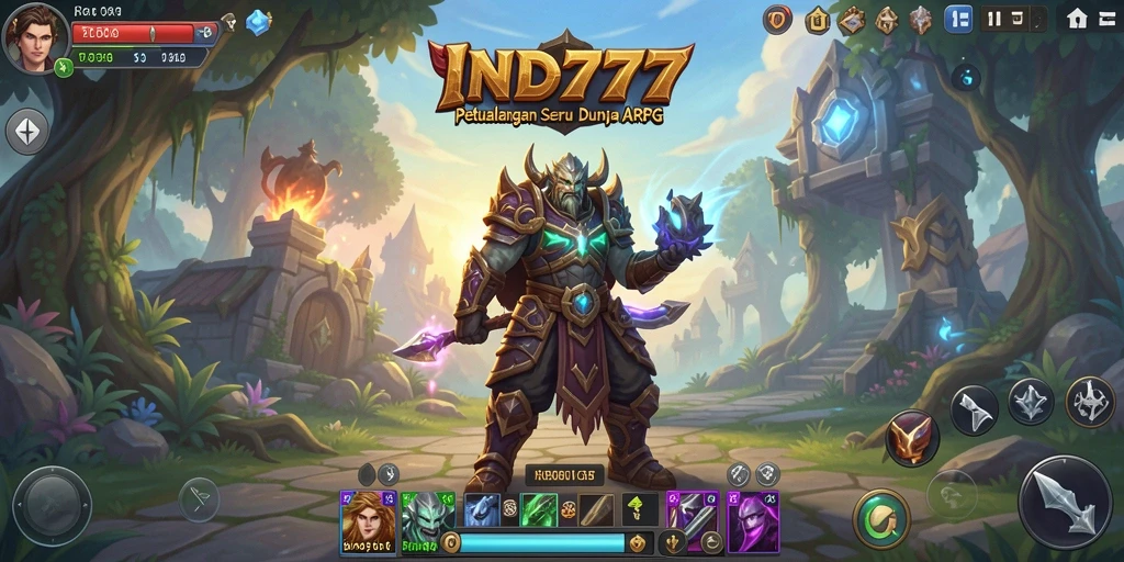 Tampilan seru gameplay ARPG di IND777 dengan karakter beraksi.