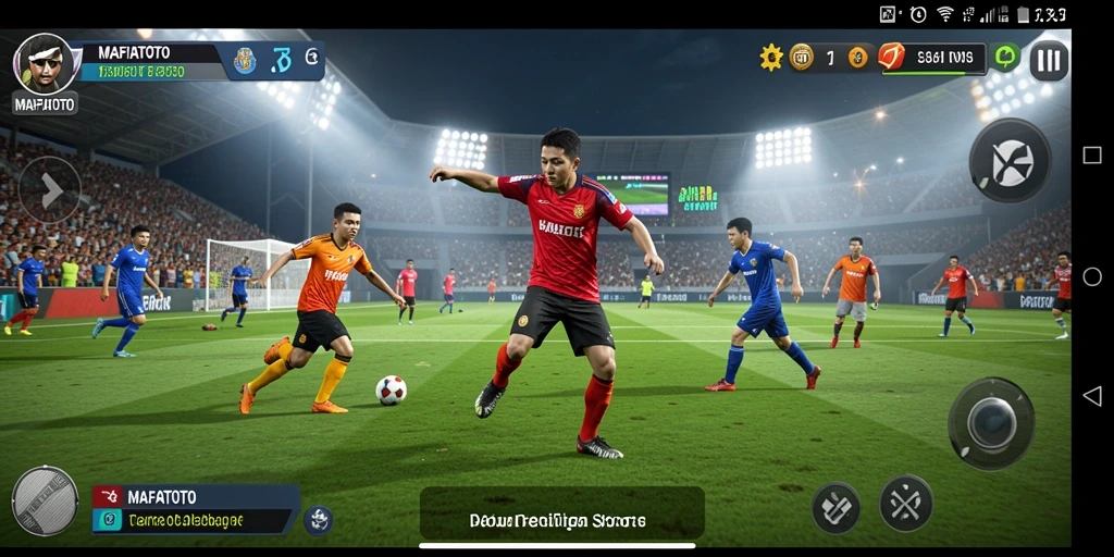 Screenshot gameplay MAFIATOTO menampilkan aksi olahraga yang mendebarkan.