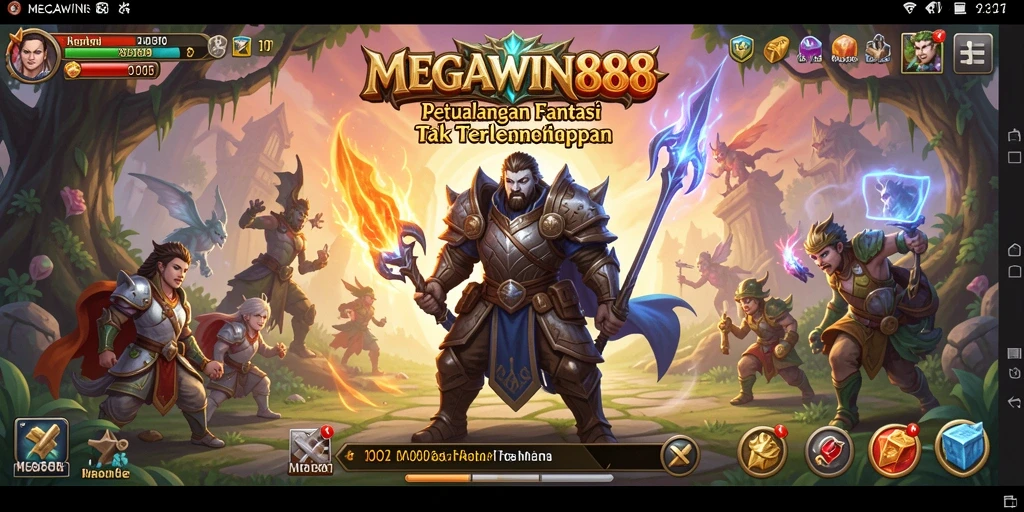 Tampilan menarik dari gameplay RPG MEGAWIN888 yang seru.