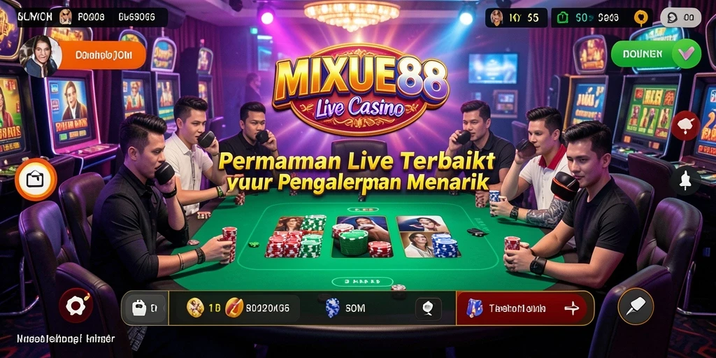 Tampilan menarik gameplay Live Casino di MIXUE88.