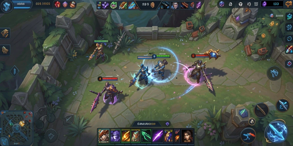 Tampilan gameplay seru di arena MOBA MPO08.