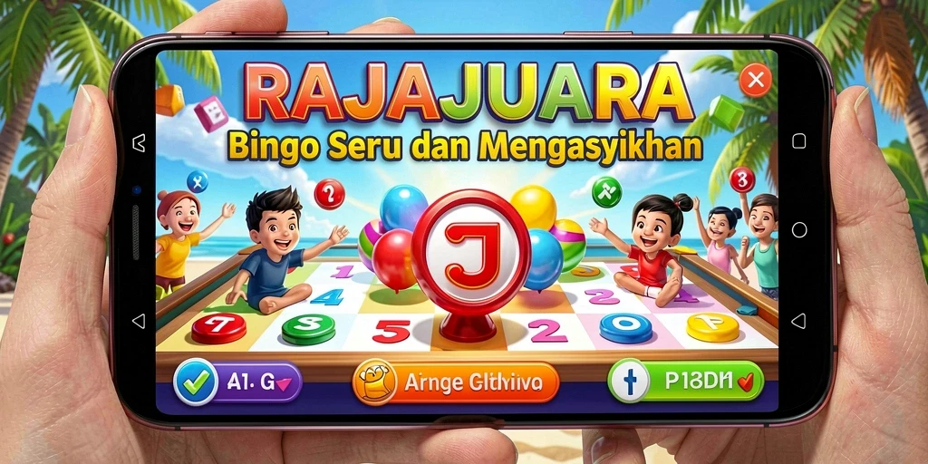 Tampilan menarik dari permainan Bingo RAJAJUARA yang seru.