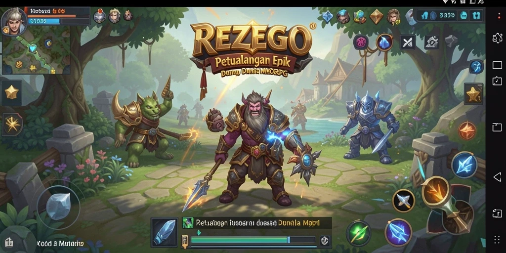 Tampilan gameplay seru dan aksi mendebarkan di dunia REZEGO.