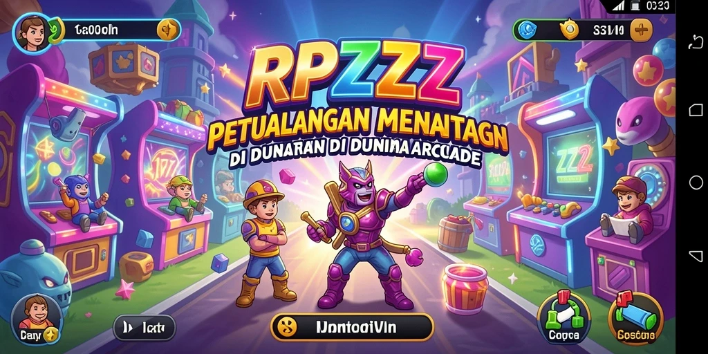Screenshot gameplay RPZZZ yang menunjukkan aksi mendebarkan di dunia Arcade.