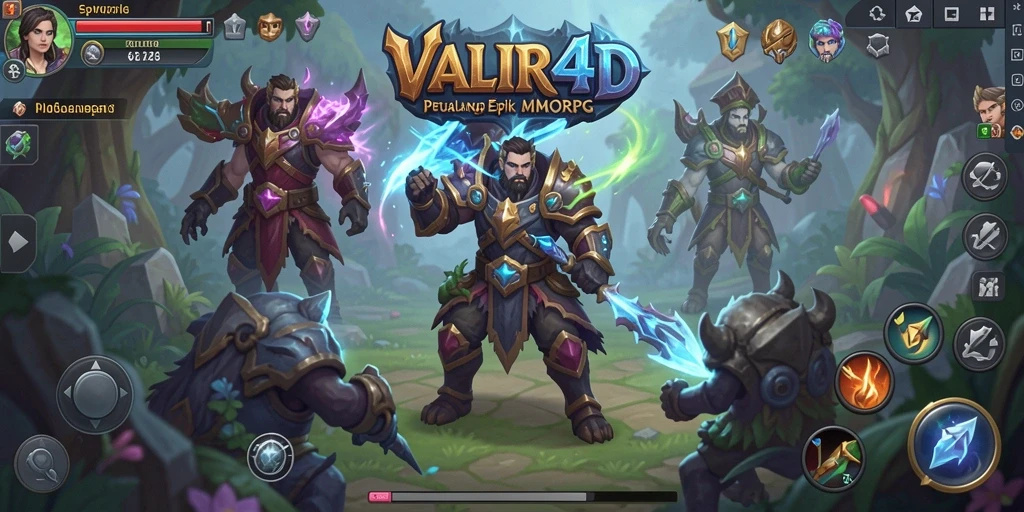 Screenshot gameplay VALIR4D menampilkan pertempuran epik dan eksplorasi dunia fantastis.
