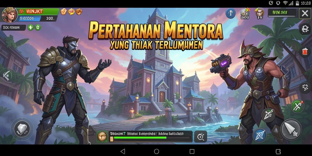 Gameplay WINJKT menampilkan pertahanan menara yang mendebarkan.