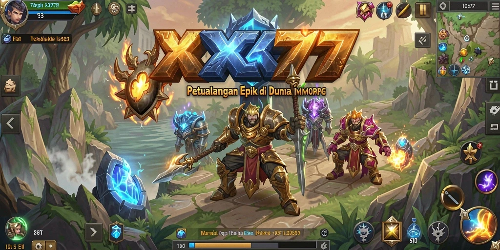Tampilan gameplay yang menakjubkan dari XXX777 dalam dunia MMORPG.